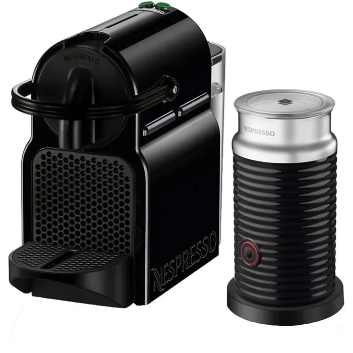 1 Cup Inissia Single Serve Cup Black Espresso Machine and Coffee Maker with Aeroccino