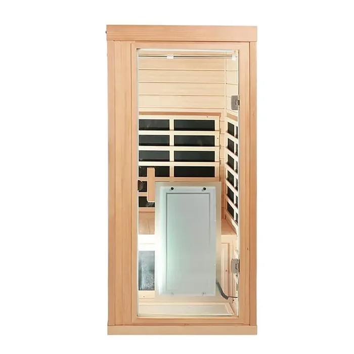 1-Person Sauna with 6 Carbon Far Infrared Heating Plate, Bluetooth, and Button Control