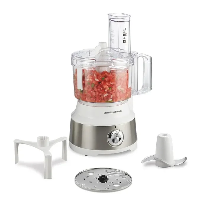 10-Cup 2-Speed White Food Processor