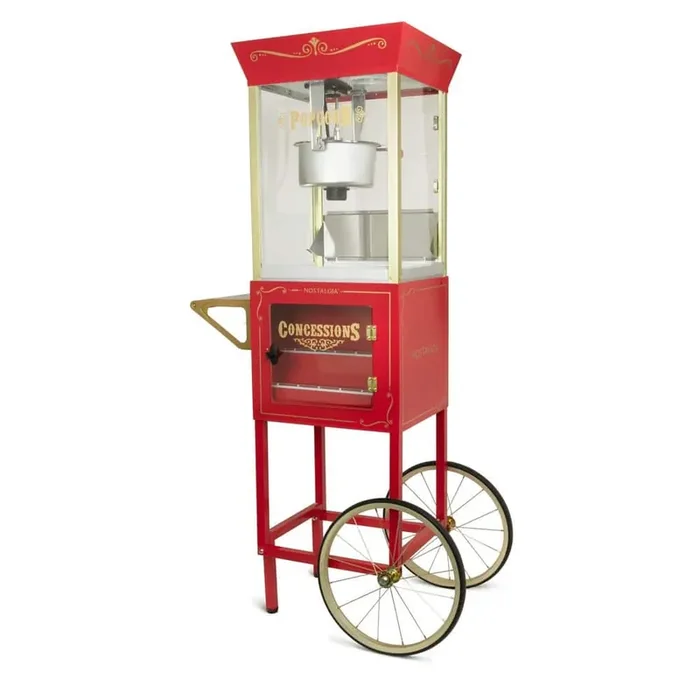 10 oz. Concession Popcorn Machine Cart in Red