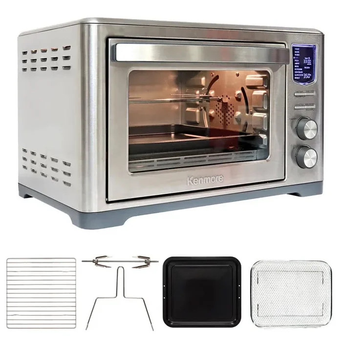 11-In-1 Digital Air Fryer Convection Toaster Oven Rotisserie 6-Slice 1700W Stainless Steel