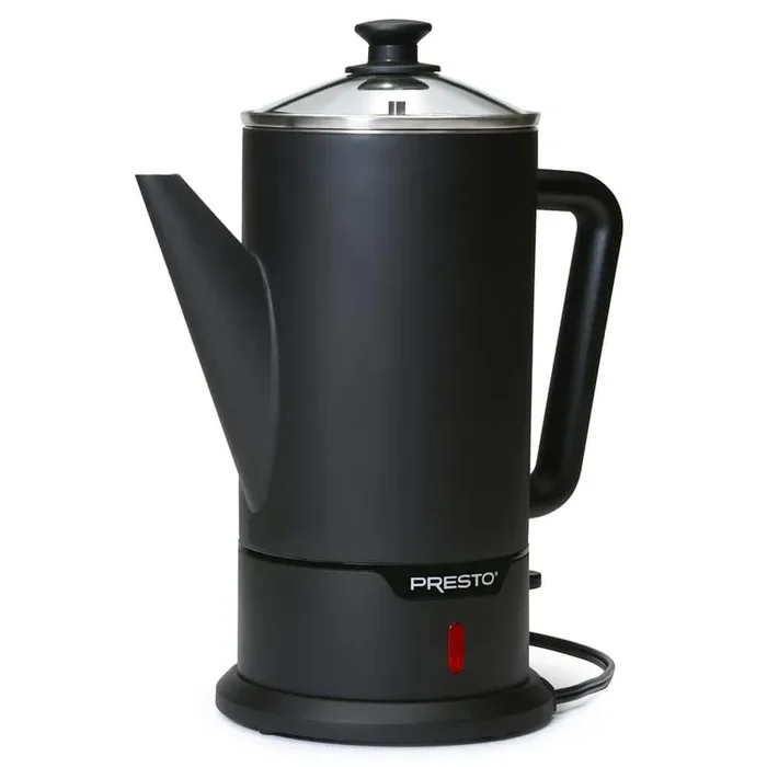 12 Cup Black Stainless Steel Cordless-Serve Coffee Maker