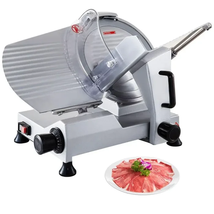 12 in. Commercial Meat Slicer, 320W, 350-400RPM, Adjustable 0-0.6 in. Thickness for Meat, Cheese, 2025 Upgrade, White