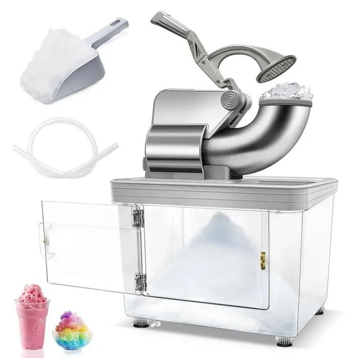 1200 oz. Commercial Ice Crusher ETL Approved Stainless Steel Snow Cone Machine Dual Blades