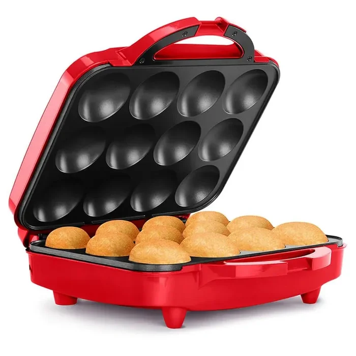1200W 12-Count Red Cupcake Maker