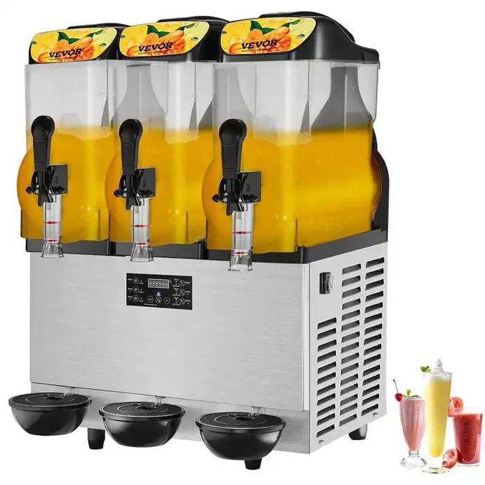 1217 oz./36L Commercial Slush Machine Margarita Smoothie Frozen Drink 1200-Watt Stainless Steel Snow Cone Machine