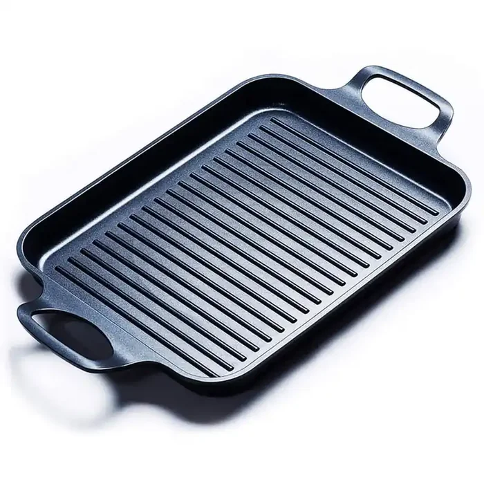 13 in. x 10.6 in. Aluminum Nonstick Grill Pan, Induction Stove Top Grill Plate, Gas Range Grill Panel/Skillet