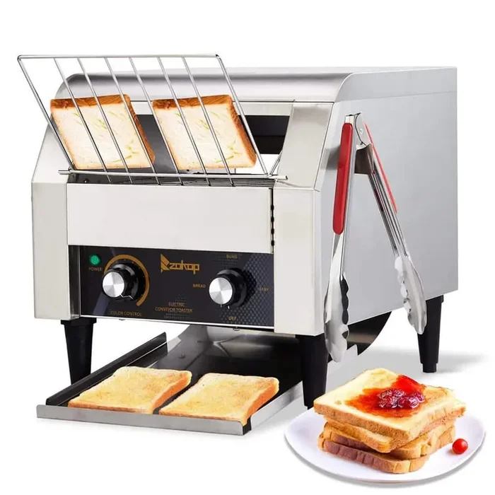 14.4 in. 1700-Watt 110-Volt Commercial Conveyor Silver Toaster Oven with 300-Slices/Hour