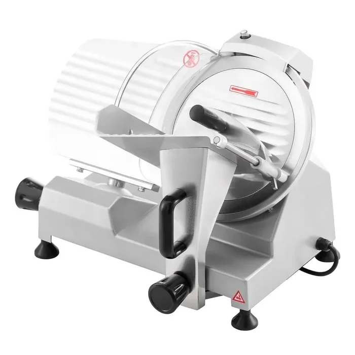 150W Silver Stainless Steel Commercial Meat Slicer with 10 in. Blade 360 rpm Electric Cheese Food Meat Slicer