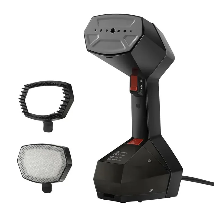 1575-Watt Professional Black and Red Variable Steam Control Handheld Steamer with 2-attachment head