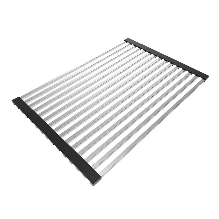16.8 in. L x 11.5 in. W Multipurpose Roll Up Sink Dish Drying Mat Rack in Stainless Steel