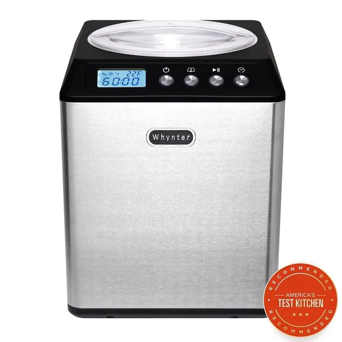 2.1 qt. Stainless Steel Upright Ice Cream Maker with Built-In Timer And Automatic Shut Off