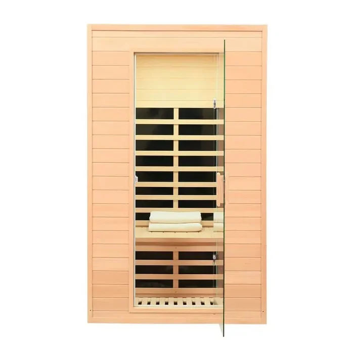 2-Person Sauna with LCD Display, Key Control and LED Reading Lights