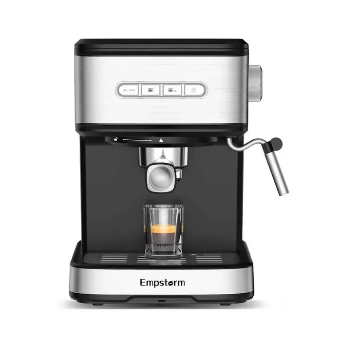 20-Bar 2 Cups Stainless Steel Semi-Automatic 3-in-1 Espresso Machine and Cappuccino Maker with Manual Frother