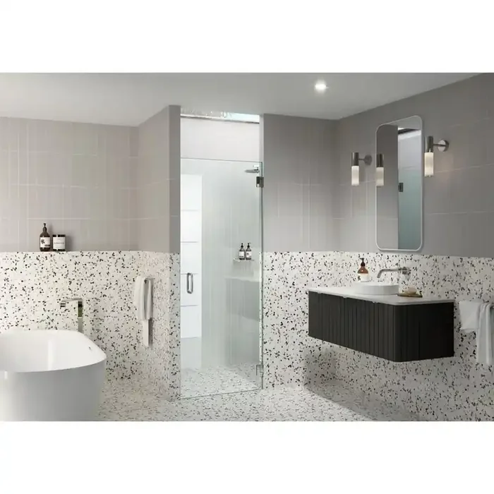 24.75 in. W x 78 in. H Pivot/Hinged Frameless Shower Door in Chrome – Door Only – Width Adj 25.125 – 25.525