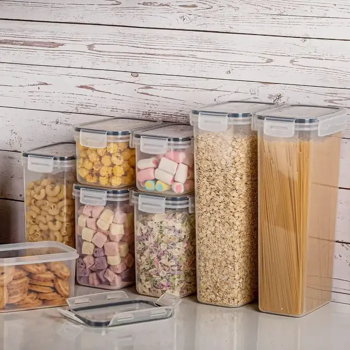 24-Piece Airtight Food Storage Containers with Lids, Organization Canisters for Cereal, Dry Food, Flour and Sugar, Black