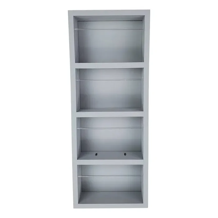 3.5 in. x 11 in. x 28 in. Malibu Primed Gray Wood Spice Rack