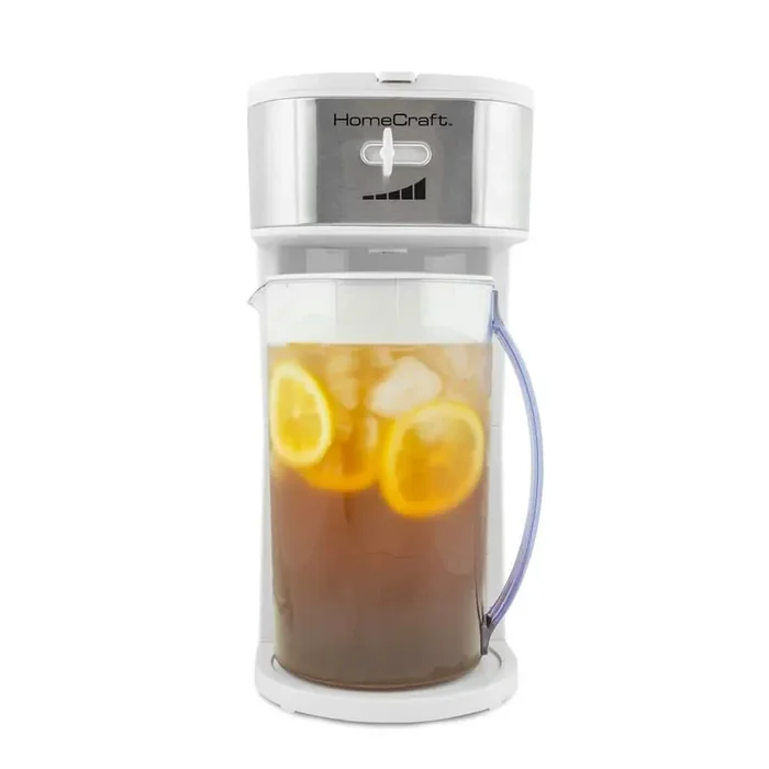 3 qt., 12-Cup, White Stainless Steel Cafe‘ Ice Iced Coffee and Tea Brewing System