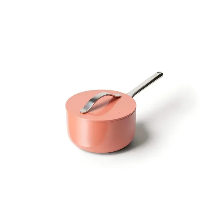 3 qt. Ceramic Non-Stick Sauce Pan in Perracotta