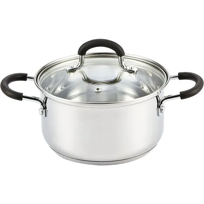 3 qt. Stainless Steel Sauce Pot Casserole Pan Stockpot saucier Dutch Oven, Silver