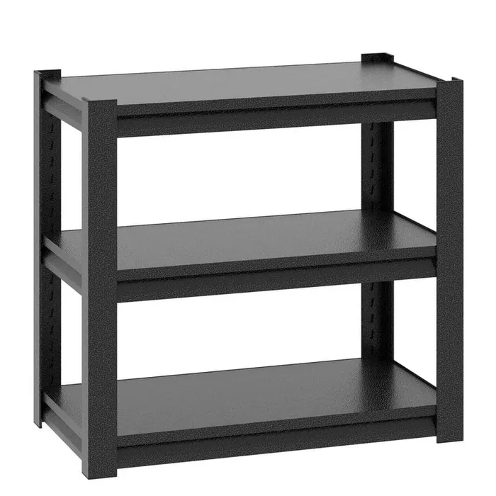 3-Tier Kitchen Pantry, Fish Tank Stand, Metal Aquarium Stand, Adjustable Heavy Duty Reptile Tank in Black