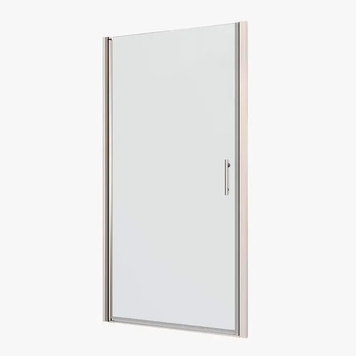 30-31 3/8 in. W x 72 in. H Semi Frameless Universal Pivot Shower Door in Matte Black with 1/4 in. Tempered Glass