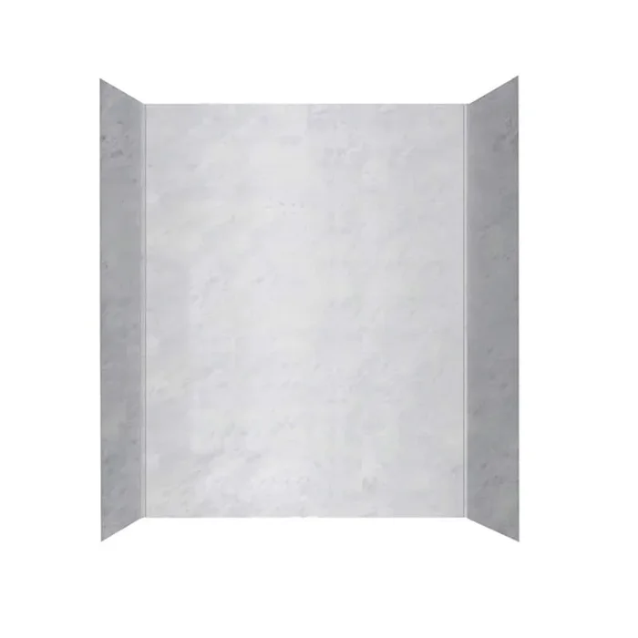 30 in. x 60 in. x 60 in. 3-Piece Easy Up Adhesive Alcove Tub Surround in Ice