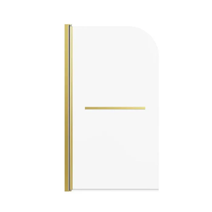 31 in. W x 55 in. H Pivot Tub Door in Brushed Gold with 1/4 in. Thick SGCC Clear Tempered Glass