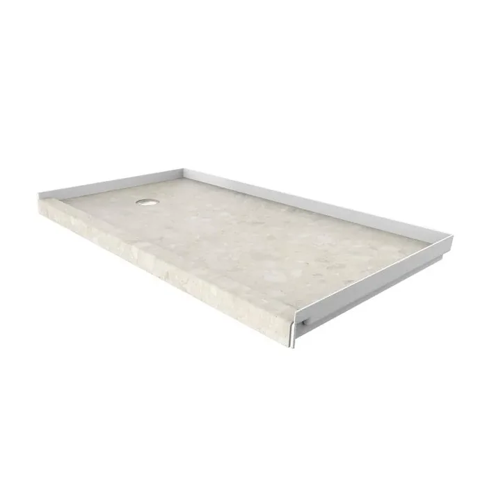 32 in. x 60 in. Single Threshold Shower Base with Left Hand Drain in Calabria
