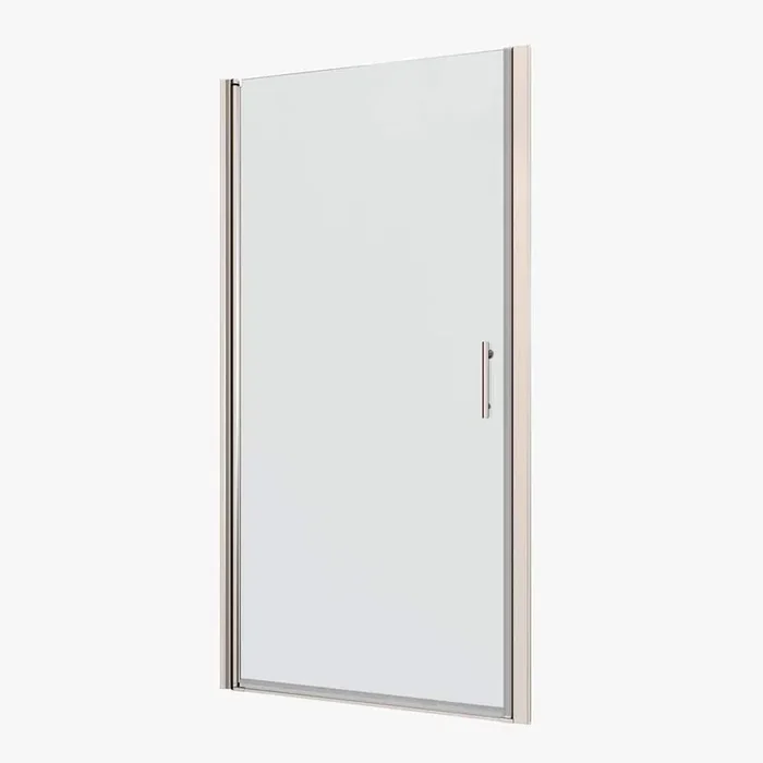 34 in. W x 72 in. H Pivot Framed Shower Door in Chrome Finish with Clear Glass