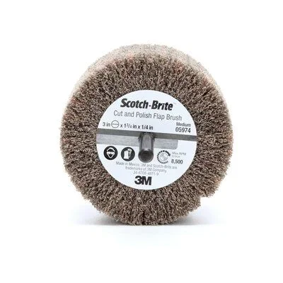 3M – 05974 Scotch-Brite Cut And Polish Flap Brush 3 Inch X 1-3/4 Inch X 1/4 Inch A Medium (7100050520)