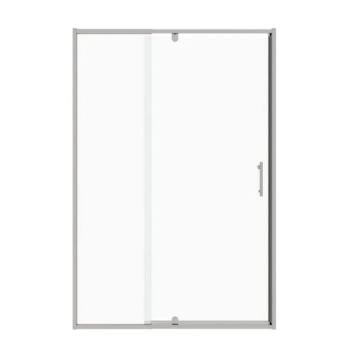 48 in. W x 71 in. H Piovt Framed Shower Door in Chrome Finish with Clear Glass