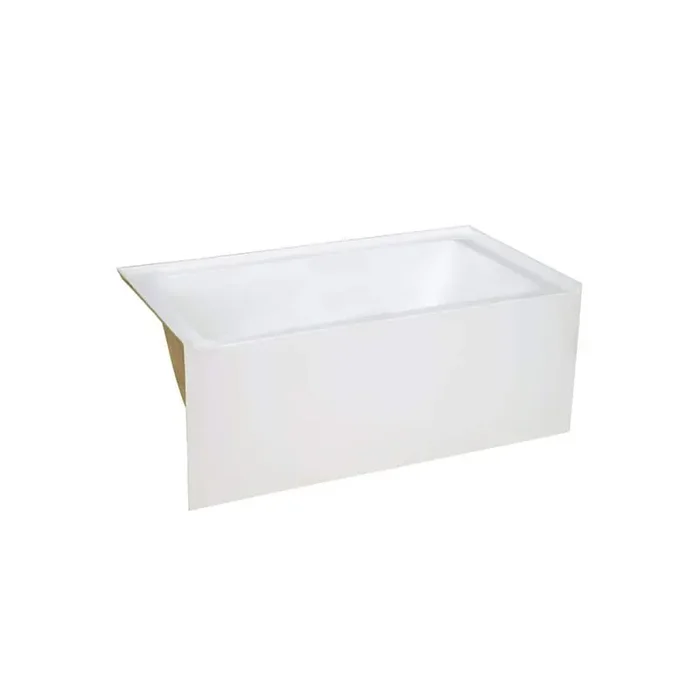 48 in. x 32 in. Right Drain Rectangular Alcove Bathtub in White