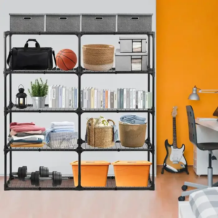 5-Shelf Wire Rack with Cover (2-pack)