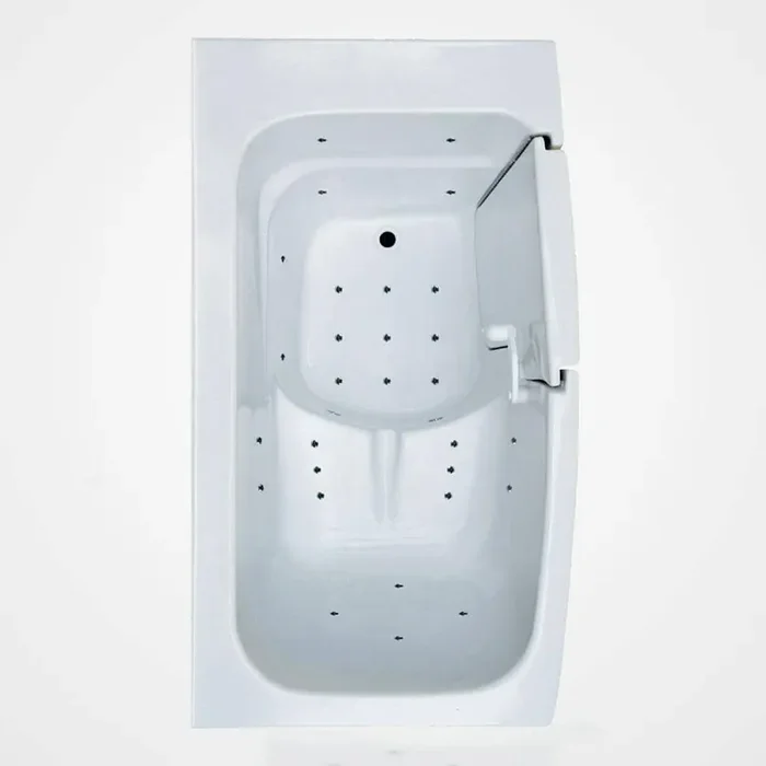 53 in. Rectangular Walk-in Air Bathtub in White