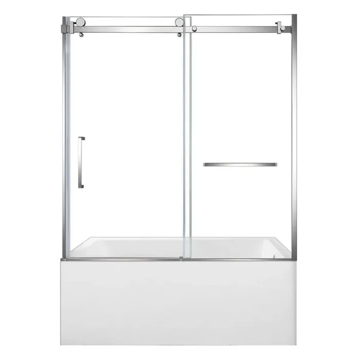 59.8 in. x 31 in. Acrylic Rectangular Alcove Soaking Bathtub with Right Drain in White/Polished Chrome