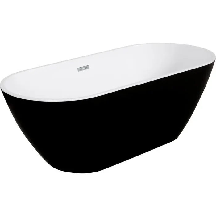 60 in. x 28.80 in. Soaking Bathtub in Black with Drain, cUPC Certified