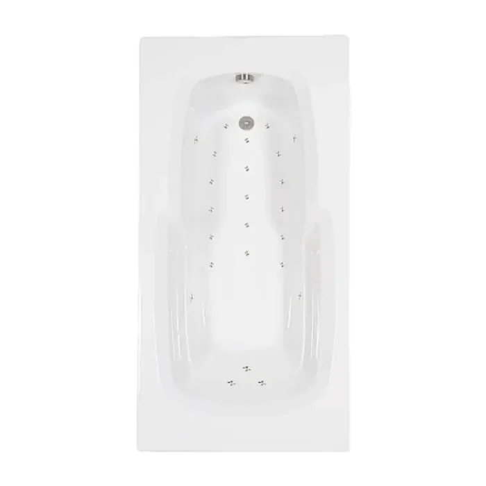 60 in. x 32 in. Acrylic Rectangular Drop-in Air Bathtub with Reversible Drain in White