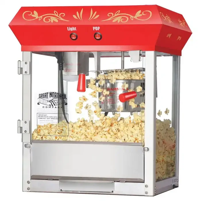 6106 Great 6 Oz. Northern Popcorn Red Foundation Top Popcorn Popper Machine