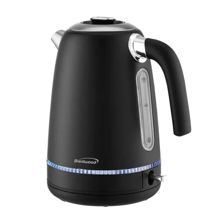 7-Cup Black Cordless Electric Stainless Steel Kettle