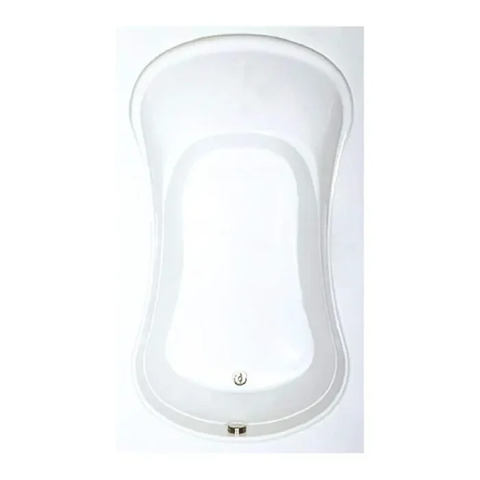 72 in. x 42 in. Acrylic Rectangular Drop-in Soaking Bathtub with Reversible Drain in White