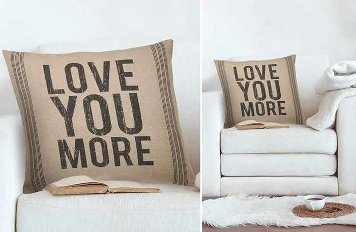 “Love You More” Pillow – Farmhouse Throw Pillow – Decor Steals