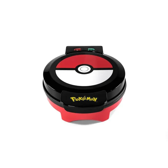 900-Watt Red and White Pokemon Pokeball American Waffle Maker