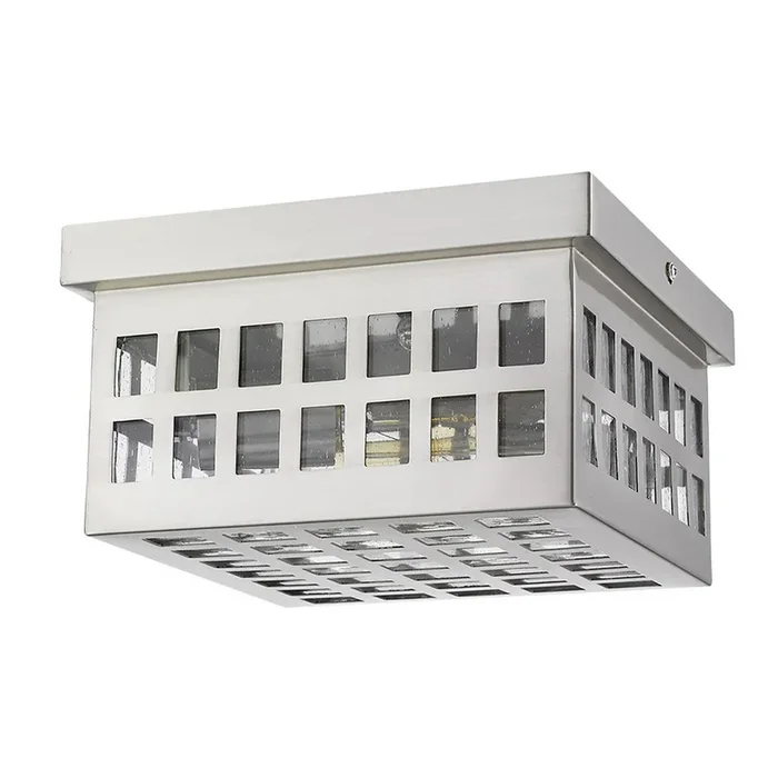 Acclaim Lighting – 1815SN – Two Light Flushmount – Letzel – Satin Nickel