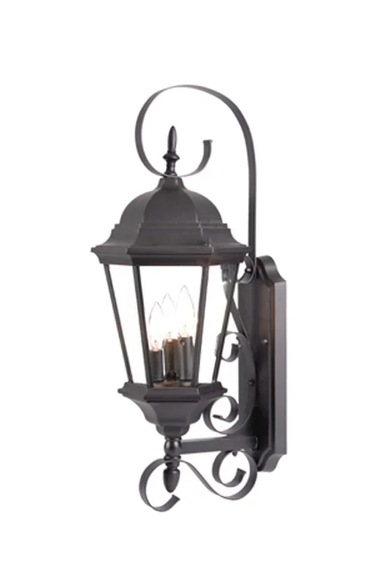 Acclaim Lighting – 5413BK – Three Light Wall Sconce – New Orleans – Matte Black