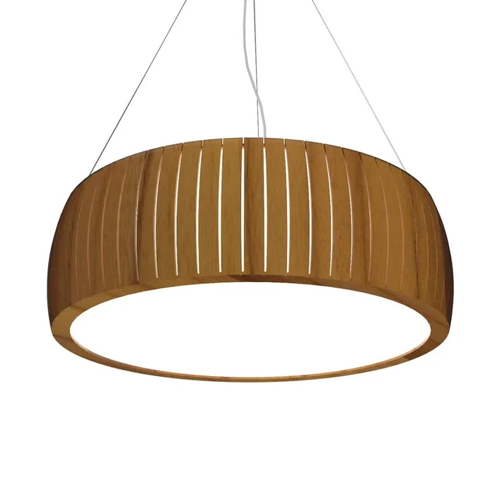 Accord Lighting – 1114LED.12 – LED Pendant – Barrel – Teak