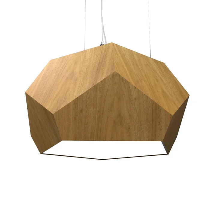 Accord Lighting – 1227.09 – Three Light Pendant – Facet – Louro Freijo