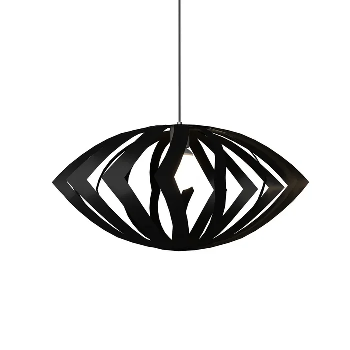Accord Lighting – 1243.46 – One Light Pendant – Clean – Organic Black – 124346