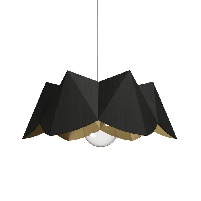Accord Lighting – 1281.46 – One Light Pendant – Physalis – Organic Black – 128146