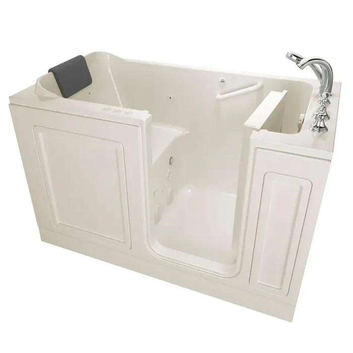 Acrylic Luxury 60 in. Right Hand Walk-In Whirlpool and Air Bathtub in Linen